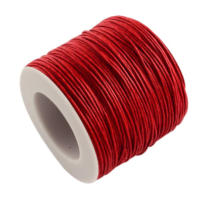 HILO DE ALGODON ENCERADO 1MM ROJO1