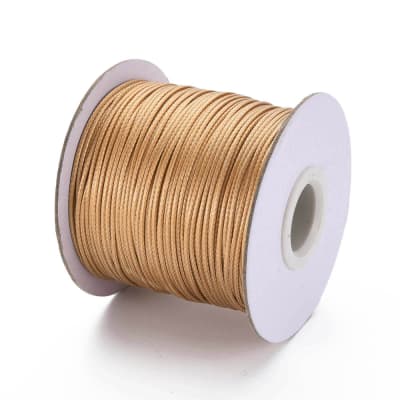HILO DE POLIESTER ENCERADO 1MM PIEL DE SERPIENTE VARA DE ORO OSCURO1