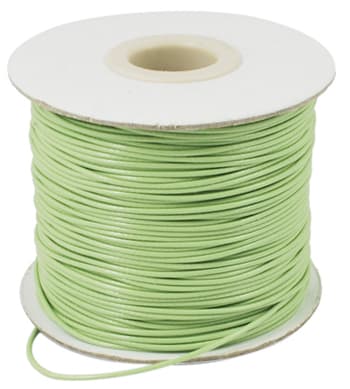 HILO DE POLIESTER ENCERADO 1MM PIEL DE SERPIENTE VERDE AMAR.