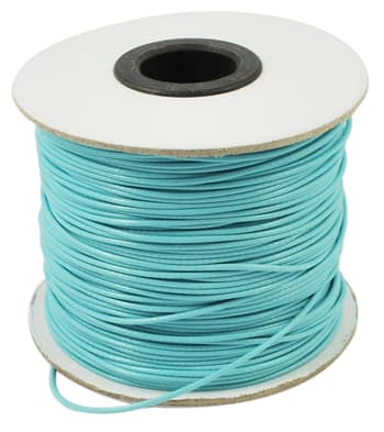 HILO DE POLIESTER ENCERADO 1MM PIEL DE SERPIENTE CIAN1