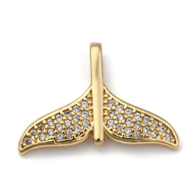 COLGANTE B/ORO COLA DE SIRENA CON ZIRCON 15X21MM2