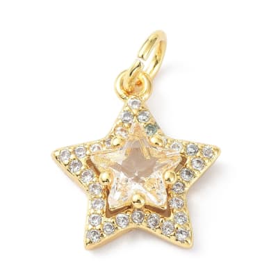 COLGANTE B/ORO ESTRELLA CON ZIRCONES 13X11MM1