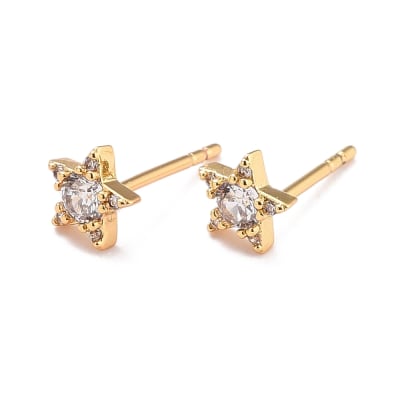 AROS LISTOS B/O ESTRELLA CON ZIRCONES PEQ. 6MM