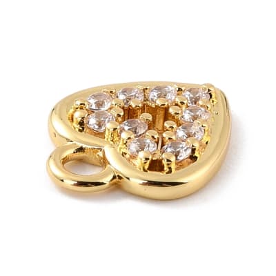 COLGANTE B/ORO CORAZON CON ZIRCONES 13X10MM1