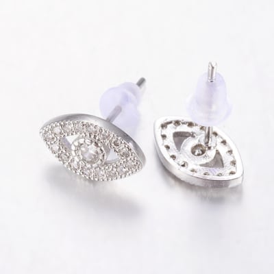 PENDIENTES B/PLATINO OJO CON ZIRCONES 7X11MM1