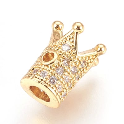 PASADOR  CORONA B/O CON ZIRCONES 10X8MM