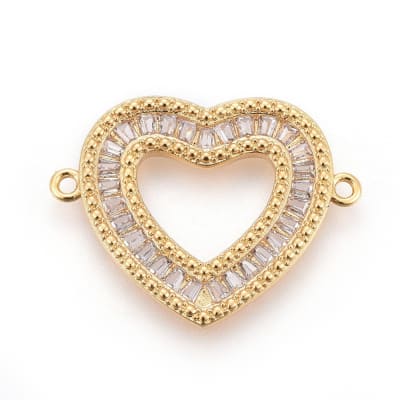 CONECTOR B/ORO CORAZON GRUESO CON ZIRCONES 19X24MM2