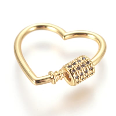 BROCHE TORNILLO ZIRCON CORAZON B/O 23X23MM1