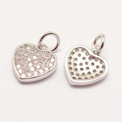 COLGANTE B/PLATINO CORAZON GRADO AAA CON ZIRCONES 11X10MM1