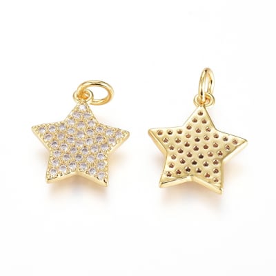 COLGANTE B/ORO ESTRELLA CON ZIRCONES 15X13MM1