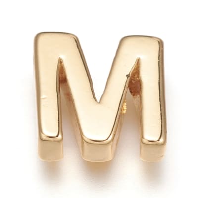 PASADOR B/ORO INICIAL M 8MM