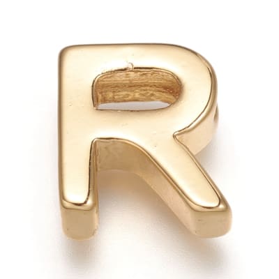 PASADOR B/ORO INICIAL R 8MM1