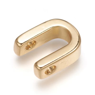 PASADOR B/ORO INICIAL U 8MM
