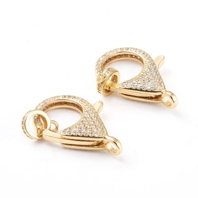 BROCHE LANGOSTA B/O GRD. CON ZIRCONES 26X18MM
