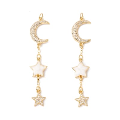 COLGANTE B/O LUNA Y ESTRELLA C/ZIRCONES 65X13MM1