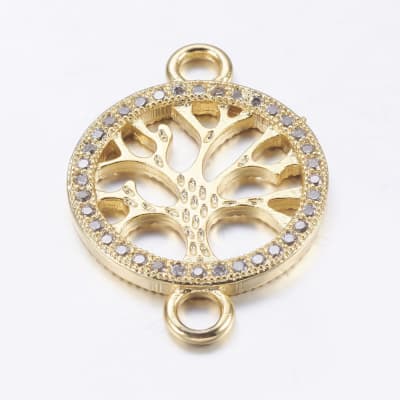 CONECTOR B/ORO ARBOL DE LA VIDA CON ZIRCONES 27X19MM1