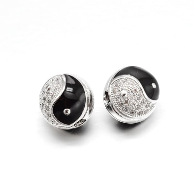 PASADOR  BAÑO PLATINO ESFERA YING YANG