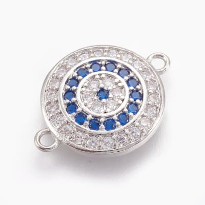 CONECTOR BAÑO DE PLATINO CIRCULO CON ZIRCONES 18X14MM1