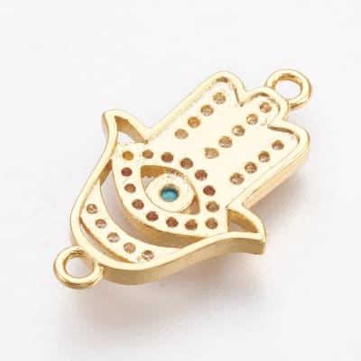 CONECTOR B/ORO MANO DE FATIMA CON ZIRCONES 22X14MM1
