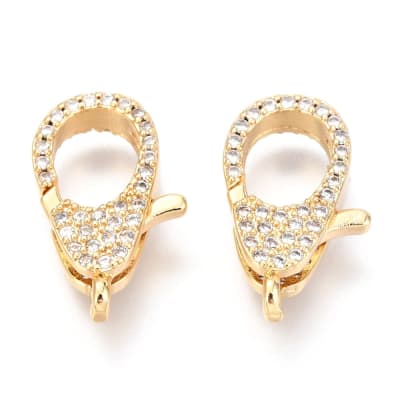 BROCHE LANGOSTA B/O MED. CON ZIRCONES 20X11MM