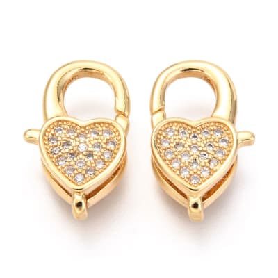 BROCHE LANGOSTA CORAZON B/O CON ZIRCONES 17X10MM