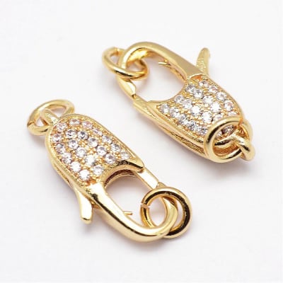 BROCHE LANGOSTA PEQ. B/O CON ZIRCONES 19X10MM