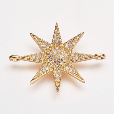 CONECTOR B/ORO ESTRELLA GRANDE CON ZIRCONES 31X24MM1