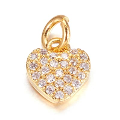 COLGANTE B/ORO CORAZON CON ZIRCONES 9X8MM1