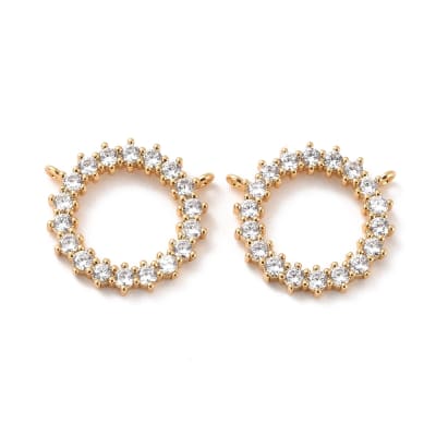 CONECTOR B/ORO CIRCULO CON ZIRCONES 16MM1