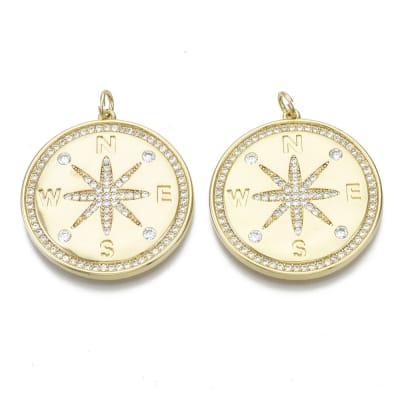 COLGANTE B/ORO PLACA ESTRELLA GUIA CON ZIRCONES 30X28MM1