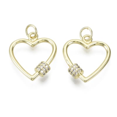 COLGANTE B/ORO CORAZON CON TORNILLO ZIRCON 18X16MM1