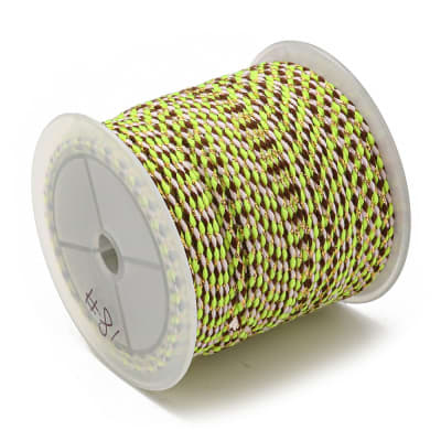 HILO DE ALGODON TRENZADO VERDE NEON 1.5MM1