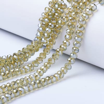 CRISTAL AUSTRIACO POR TIRA 6X5MM CAQUI OSCURO
