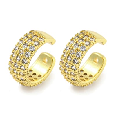 CUFF B/O 18K ZIRCONES 14x5.5mm1