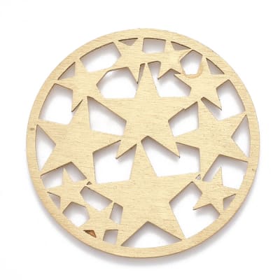 COLGANTE DE ALUMINIO DORADO CIRCULO ESTRELLA 50MM