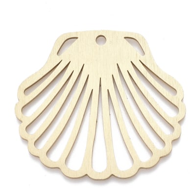 COLGANTE DE ALUMINIO DORADO CONCHA 50X45MM