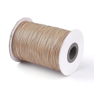 HILO DE POLIESTER ENCERADO 1MM PIEL DE SERPIENTE MARRON RODILLO1