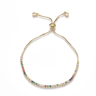 PULSERA AJUSTABLE B/O LINEA ZIRCONES DE COLORES1