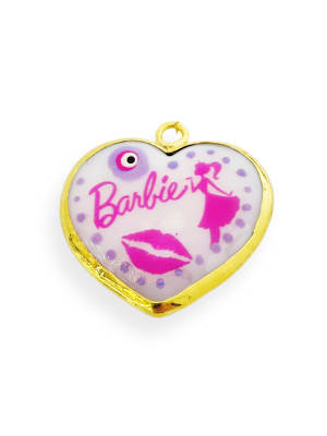 COLGANTE B/O MURANO CORAZON BARBIE LABIOS
