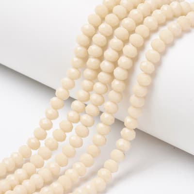 CRISTAL AUSTRIACO POR TIRA 4X3MM BLANCO ANTIGUO