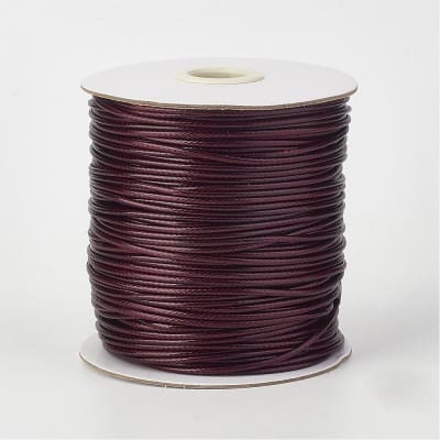 HILO DE POLIESTER ENCERADO 2MM PIEL DE SERPIENTE ROJO OSCURO91M1