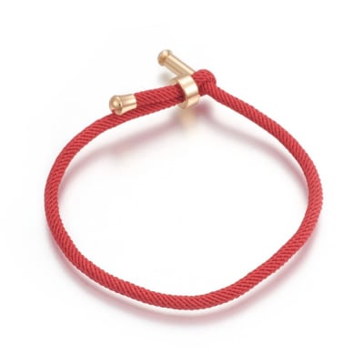 PULSERA AJUSTABLE B/O CORDON LISO ROJO1