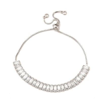 PULSERA AJUSTABLE B/PLATINO TENIS ZIRCONES1