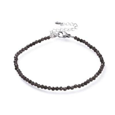 PULSERA B/PLATINO OBSIDIANA 1.5MM1