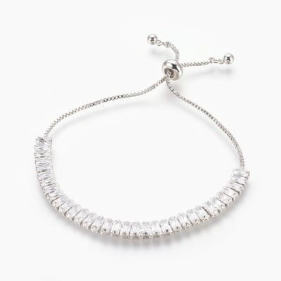 PULSERA AJUSTABLE B/PLATINO TENIS1