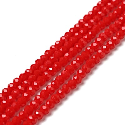 CRISTAL AUSTRIACO POR TIRA 3X2.5MM ROJO