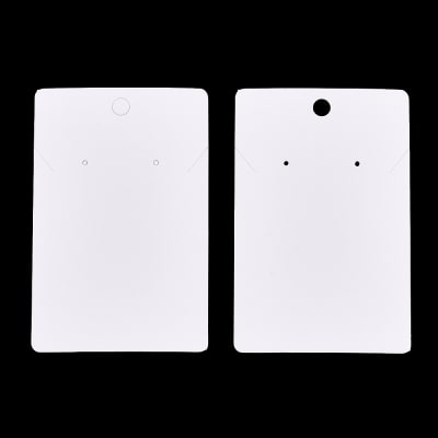 EXHIBIDOR DE AROS Y CADENA BLANCO 9X6CM 25 UNIDADES