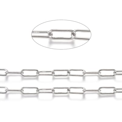 CADENA POR METRO ACERO INOX  ESLABON MAXI 17X7MM1