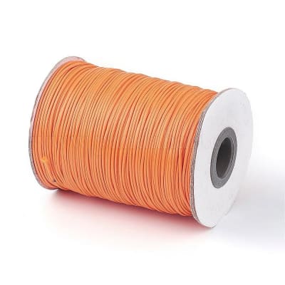 HILO DE POLIESTER ENCERADO 1MM PIEL DE SERPIENTE NARANJA1