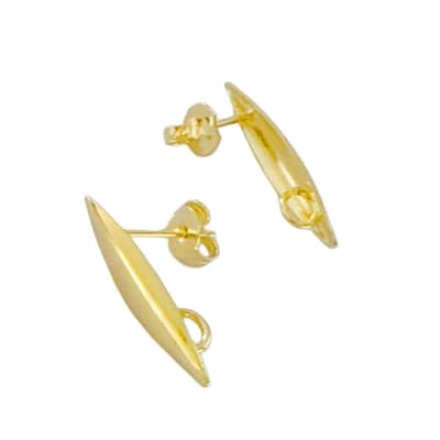 BASE ARO B/O 3MS PETALO LARGO 2OX6MM CON ARGOLLA SOLDADA